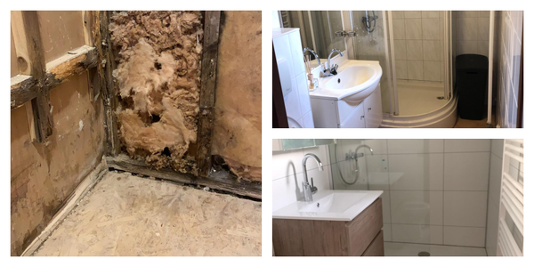 Vochtprobleem badkamer